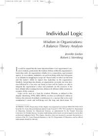 Wisdom in Organizations: A Balance Theory Analysis