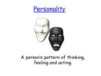 Personality theory and Types of Personality