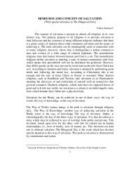 Hinduism and Concepts of Salvation