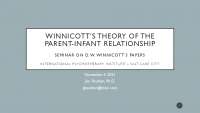 Winnicott Theory of Parents Infant Relationship