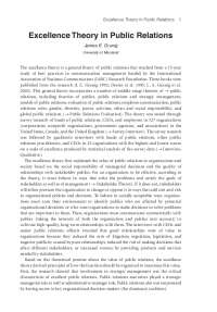 Excellence Theory in Public Relation - James E. Gruning