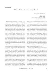 Understanding Uncertainty in Illness: A Review of Research and Findings
