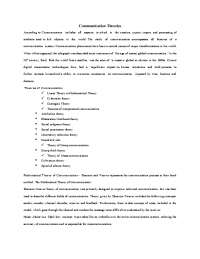 Communication Theories: Shannon-Weaver, Cybernetics, Contagian, and Interpersonal
