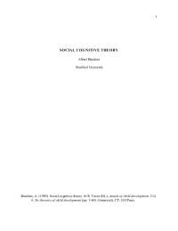 Social Cognitive Theory