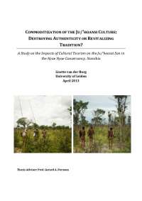 Commodization of the dobe ju/ hoansi culture