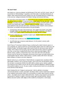 The Ginott Model: Classroom Management