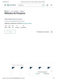 Metodo de pesquisa questionário unidade i