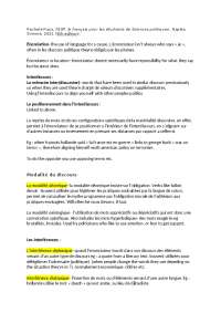 Rachele Raus, FESP: le français pour les étudiants de Sciences politiques, Riassunto