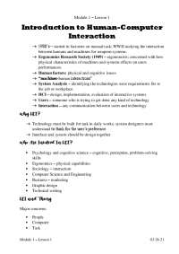 Module 1 –  Introduction to Human-Computer Interaction