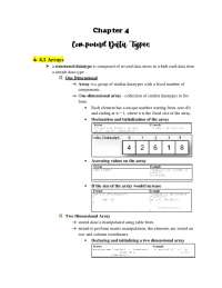 Chapter 4 Compound Data Types - Docsity