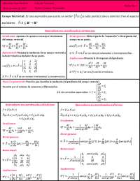Formulario Cálculo Vectorial