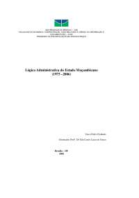 A Lógica Administrativa do Estado Moçambicano (1975-2006): Análise Histórica e Institucion