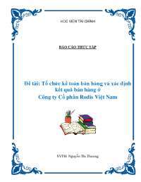 bán hàng và xác định kết quả kinh doanh