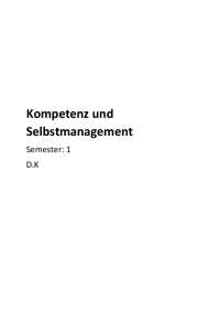 Kompetenzmanagement Zusammenfassung