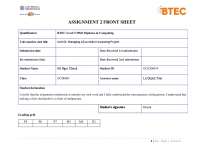Managing a Successful Computing - Assignment 2