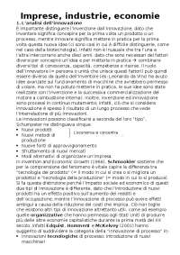 Innovazione, imprese, industrie, economie