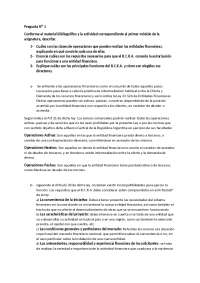 Ejercicios sobre el Sistema Financiero Argentino: Ley de Entidades Financieras