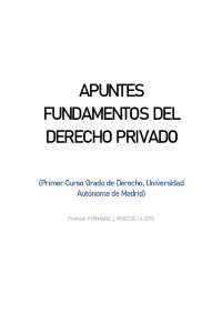 Apuntes Fundamentos derecho privado