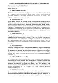 Resumen de las Vitaminas Hidrosolubles y su Función como Coenzimas
