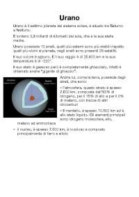 Urano: introduzione, i moti di urano, delle curiosità - Docsity