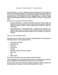 Discrete Mathematics: Sets, Relations, Functions, and Basic Concepts