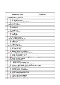 Esempi del quiz di informatica (EXCEL) - Docsity
