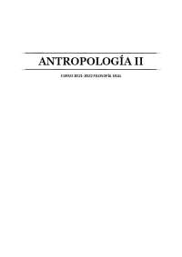 Apuntes de Antropología II Filosofía USAL