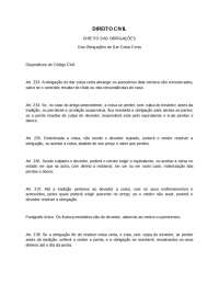 Direito Civil: Obrigações - Coisa Certa