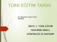 Türk eğitim tarihi ders notu slaytı