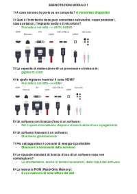 DOMANDE E RISPOSTE MODULO 1 EIPASS 7 MODULI !! - Docsity