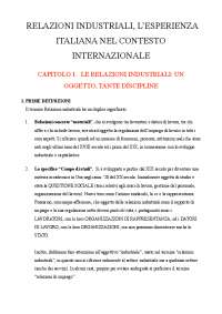 Relazioni industriali. L'esperienza italiana nel contesto internazionale
