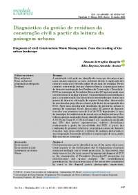Impactos ambientais dos resíduos da construção em município brasileiro.