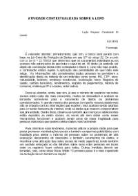 Atividade contextualizada sobre a Lei geral de proteção de dados