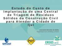 Estudo de viabilidade de implantação de uma central de triagem de RCC em Ijuí