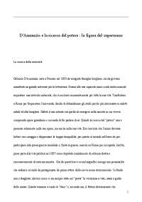 D'Annunzio e il superomismo: appunti sulla ricerca del potere