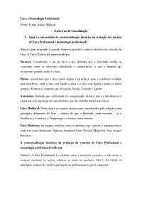 Etica e Deontologia profissional nas organizações
