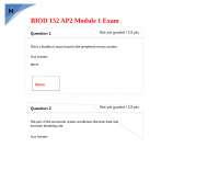 BIOD 152 AP2 Module 1 Exam 100% Questions and Answers - Docsity