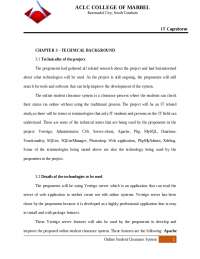 ACLC College of Marbel's Online Student Clearance System: Technical Background - Prof. Sak