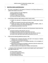 Auditing practice quizzes - Docsity