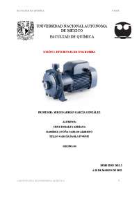 Eficiencia de una bomba