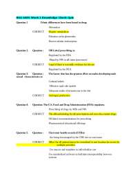 NSG 6005 Week 1 Knowledge Check Quiz. - Docsity
