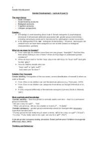 lecture notes - developmental psychology