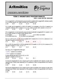 Problemas resueltos sobre magnitudes proporcionales - Prof. Quispe
