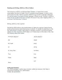 Python JSON File I/O: Writing and Reading JSON Objects