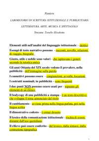 LABORATORIO DI SCRITTURA ISTITUZIONALE E PUBBLICITARIA- PANIERE CORRETTO DOMANDE CHIUSE