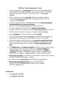 Data Commentary Tips - Docsity