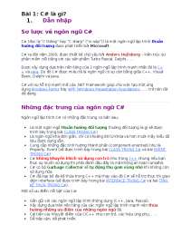 Understanding C#: A Modern Object-Oriented Programming Language