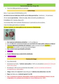 Tumores Genitales: Cáncer de Testículos