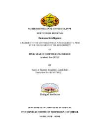 Final year Audit course report on Bussiness Intelligence