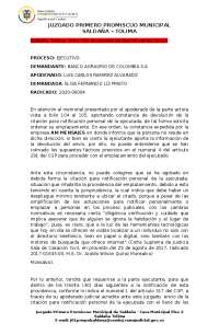 proceso ejecutivo y su contestacion